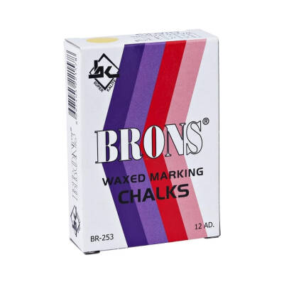 Brons Yağlı Tebeşir Sarı 12'li, Metal, Cam ve Sac Üzerinde Kullanım - 2