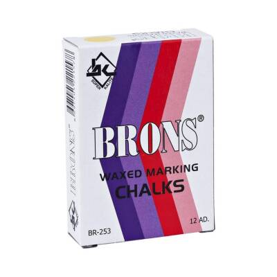 Brons Yağlı Tebeşir Sarı 12'li, Metal, Cam ve Sac Üzerinde Kullanım - 2