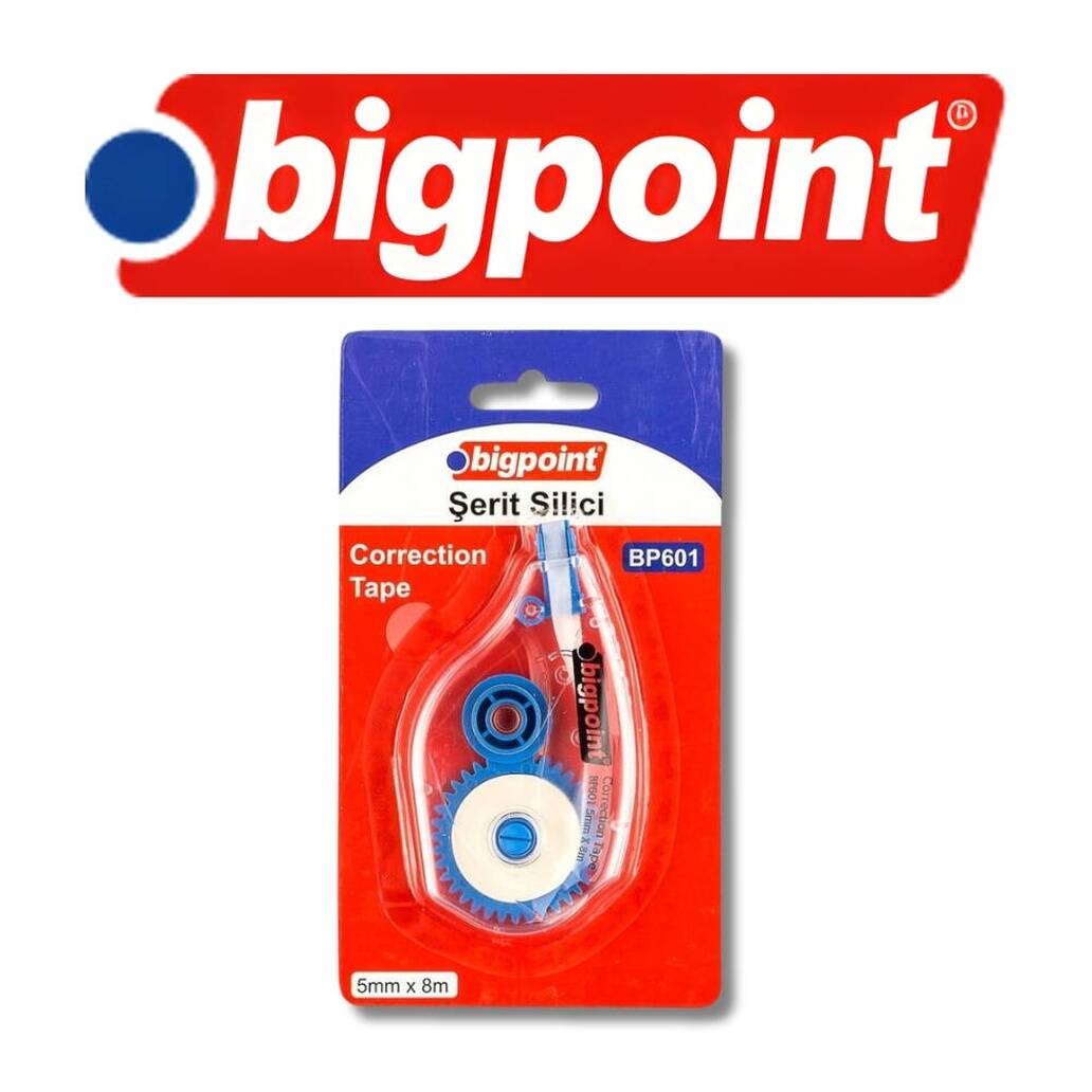 Bigpoint Şerit Daksil, 5 mm x 8 m, Fotokopi ve Mürekkep Uyumlu Silici