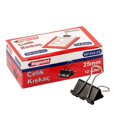 Bigpoint Çelik Kıskaç, 25 mm, 85 Sayfa Kapasite, Paslanmaz, Dayanıklı
