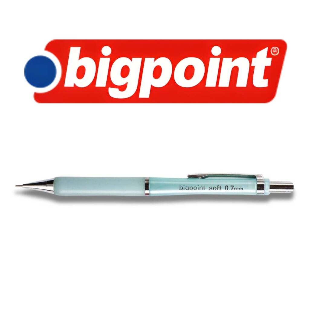 Bigpoint Soft Versatil Kalem, 0.7 mm, Metal Uç, Kauçuk Gövde, Mavi