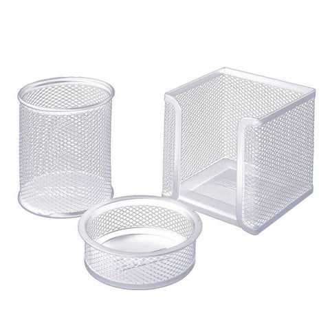 Bigpoint Metal Masa Düzenleyici Set, 3’lü, Kaydırmaz Taban, Beyaz