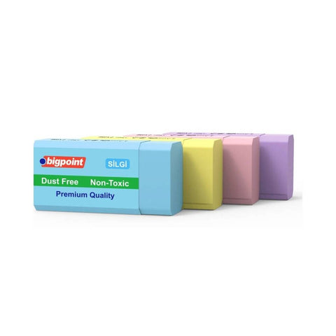 Bigpoint Dust-Free Silgi, Pastel Renkli, Kağıda Zarar Vermeyen