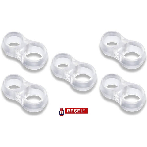 Beşel Plastik 5'li Kapı - Pencere Stoperi, Koruyucu Silikon Tampon