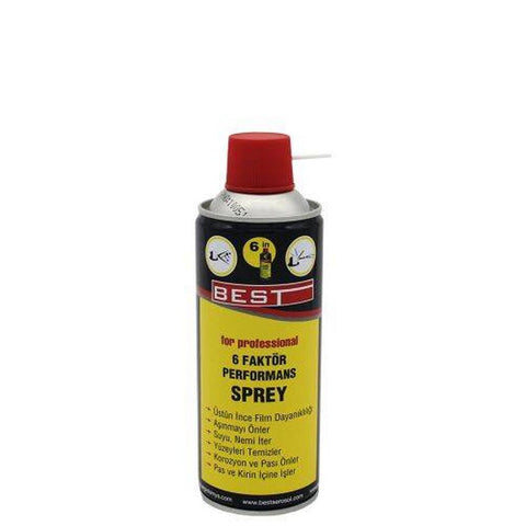 Best 6 Faktör Pas Sökücü, Yağlayıcı Sprey, 400 ml, Metal Yüzeyler İçin