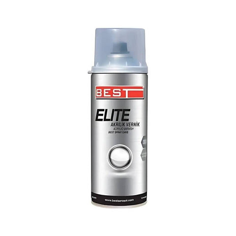 Best Elite Akrilik Vernik Sprey, 400 ml,Dayanıklı ve Yüksek Performans