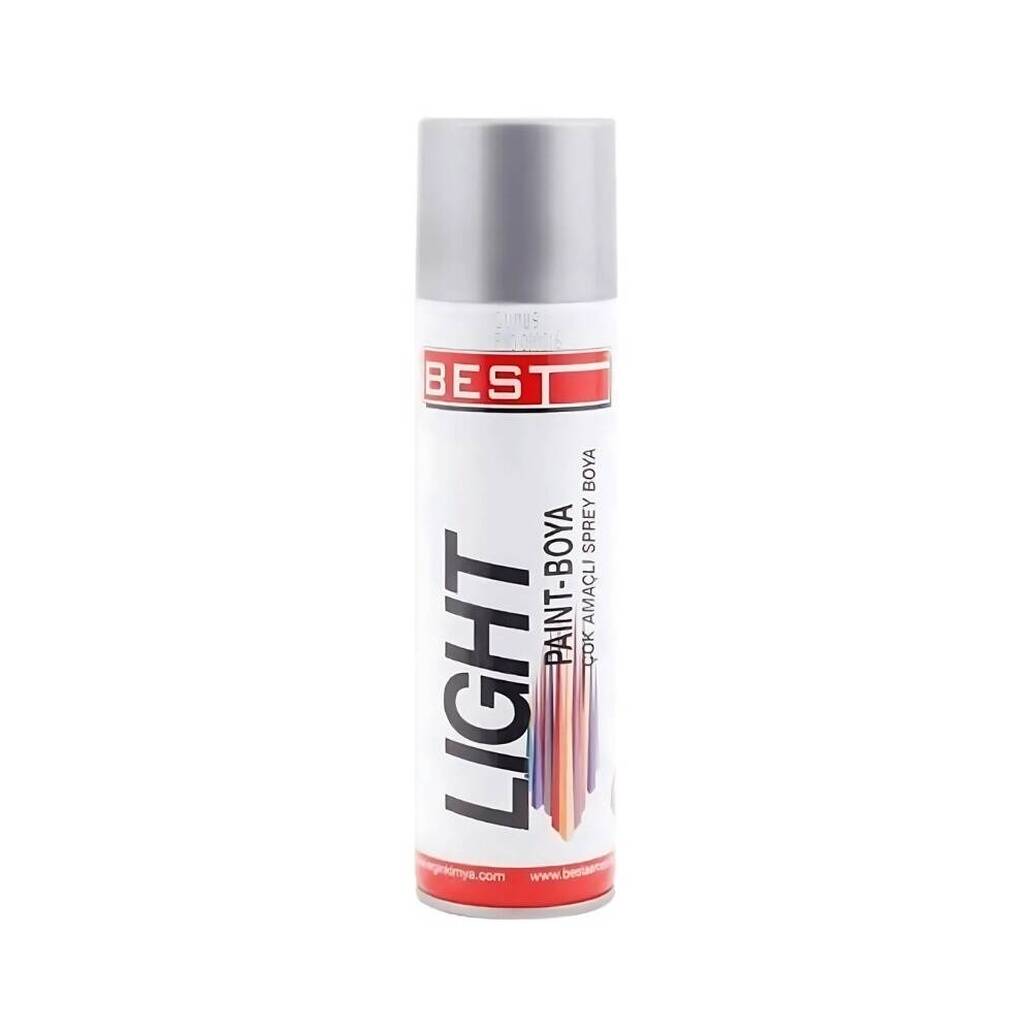 Best Light Çok Amaçlı Sprey Boya, Gümüş, 400 ml, Hızlı Kuruyan Yapı