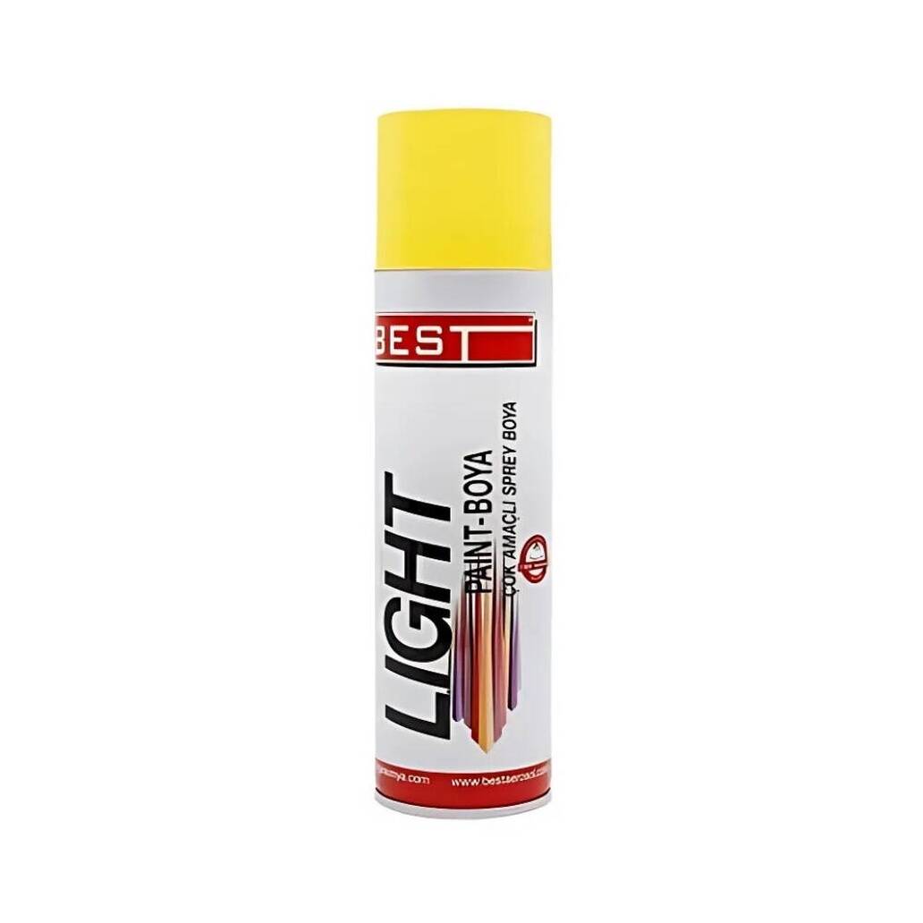 Best Light Çok Amaçlı Sprey Boya, Sarı, 400 ml, Hızlı Kuruyan Yapı