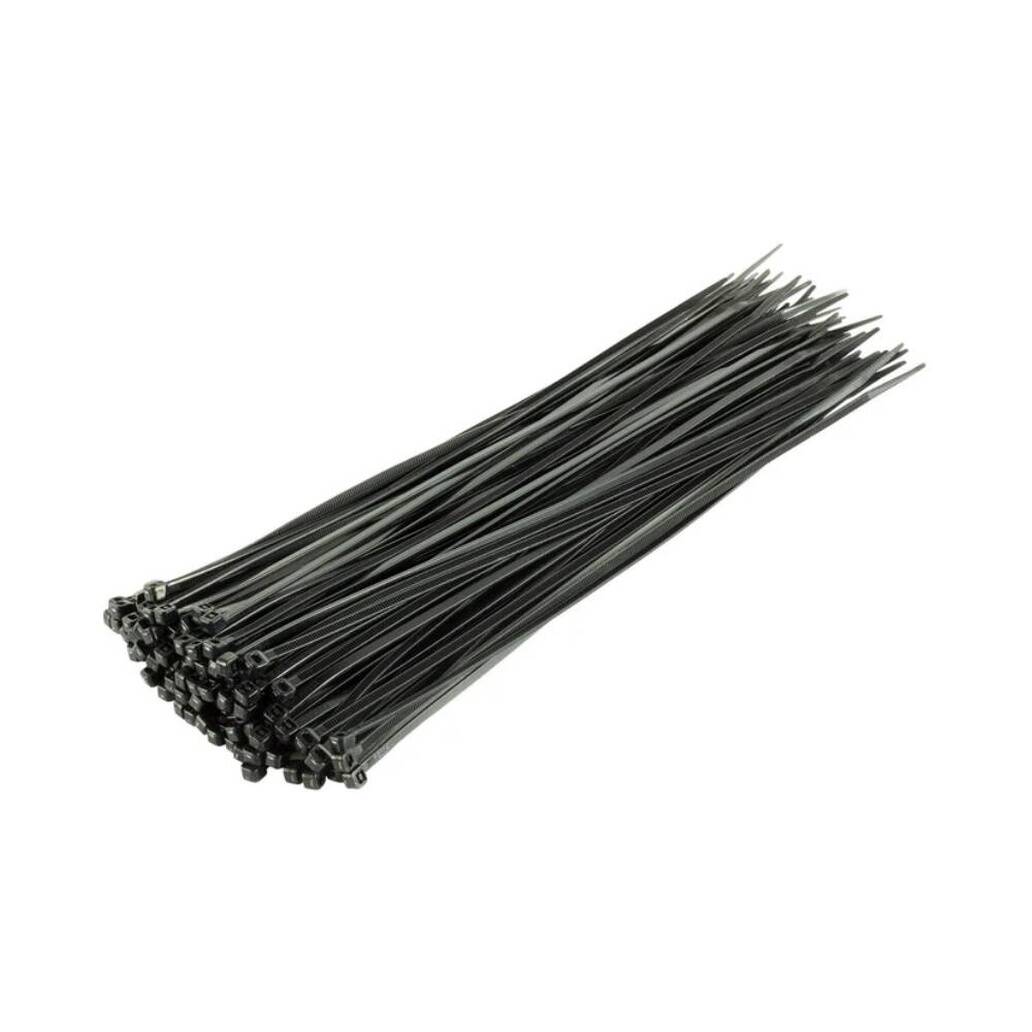 Meşem Kablo Bağı, 100'lü Paket Plastik Kelepçe, 3.6 mm, 200 mm, Siyah