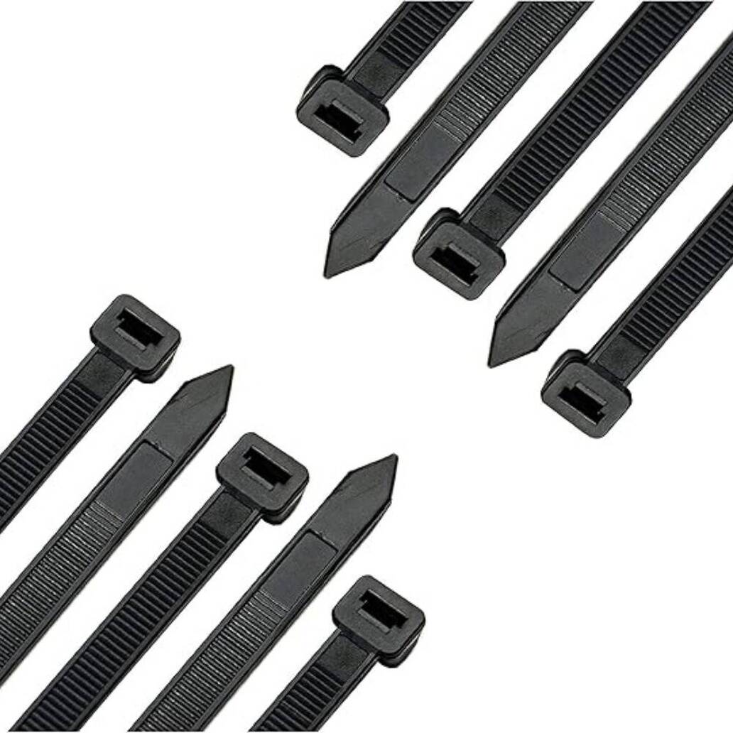 Meşem Kablo Bağı, 100'lü Paket Plastik Kelepçe, 3.6 mm, 250 mm, Siyah
