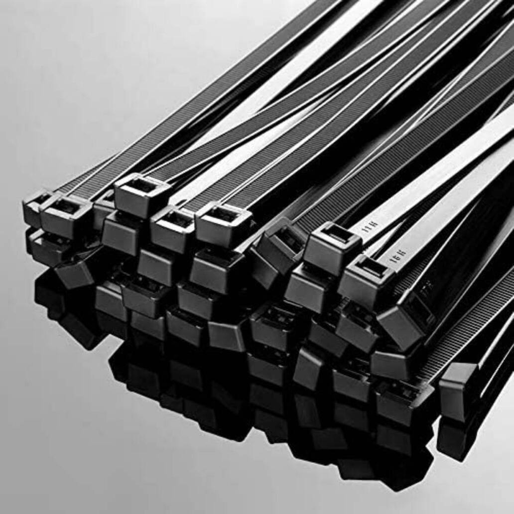 Meşem Kablo Bağı, 100'lü Paket Plastik Kelepçe, 3.6 mm, 300 mm, Siyah