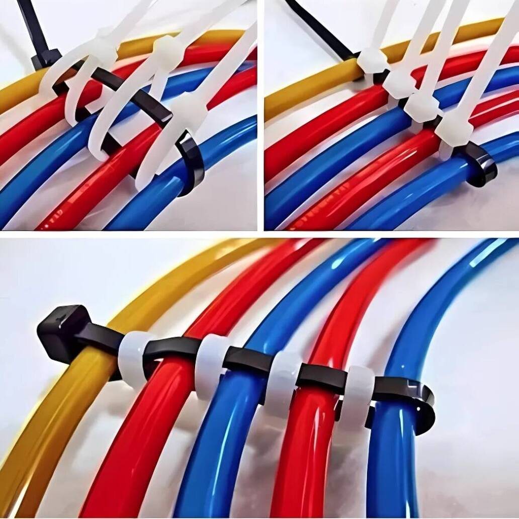 Meşem Kablo Bağı, 100'lü Paket Plastik Kelepçe, 3.6 mm, 300 mm, Siyah