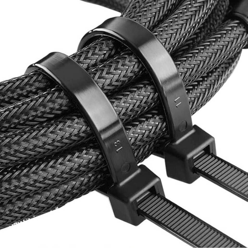 Meşem Kablo Bağı, 100'lü Paket Plastik Kelepçe, 3.6 mm, 300 mm, Siyah