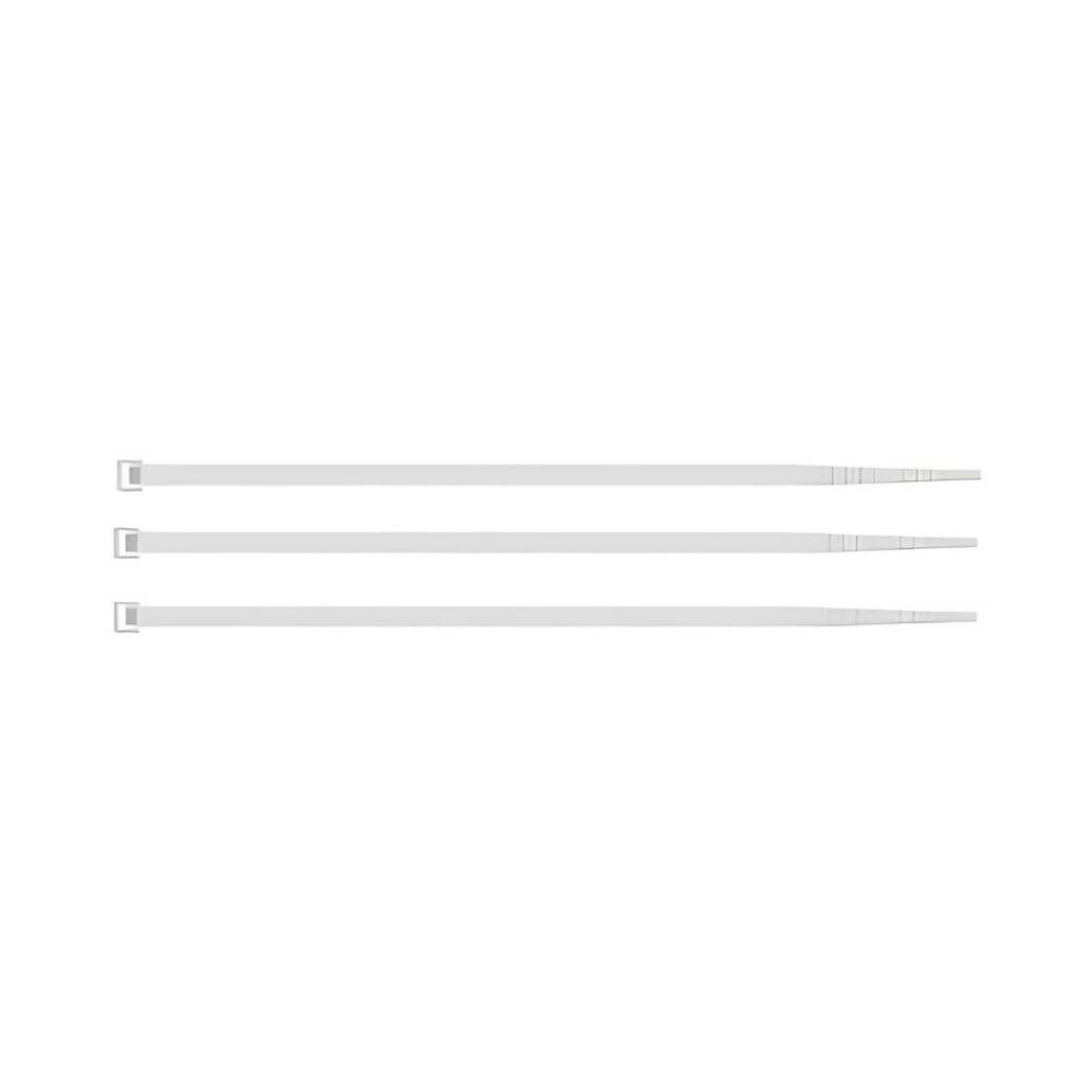 Meşem Kablo Bağı, 100'lü Paket Plastik Kelepçe, 3.6 mm, 370 mm, Beyaz