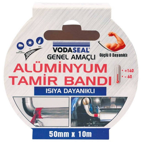 Vodabond Isıya Dayanıklı Alüminyum Tamir Bandı, 50 mm 10 m, Güçlü