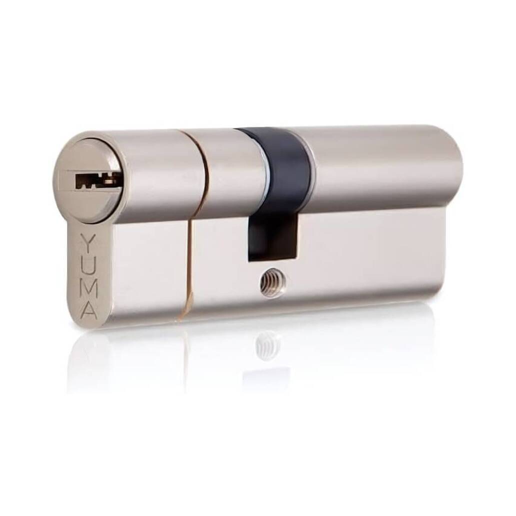 YUMA Kilit Göbeği, Tuzaklı Bilyalı Çelik Kapı Kilidi, 68 mm, Nikel