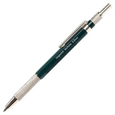 Bigpoint Technic Versatil Kalem,  Kumlu Metal Gövde, 2.0 mm, Yeşil