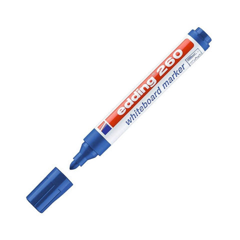 Edding E-260 Beyaz Tahta Kalemi , 1.5-3 mm, Yuvarlak Uçlu, Mavi