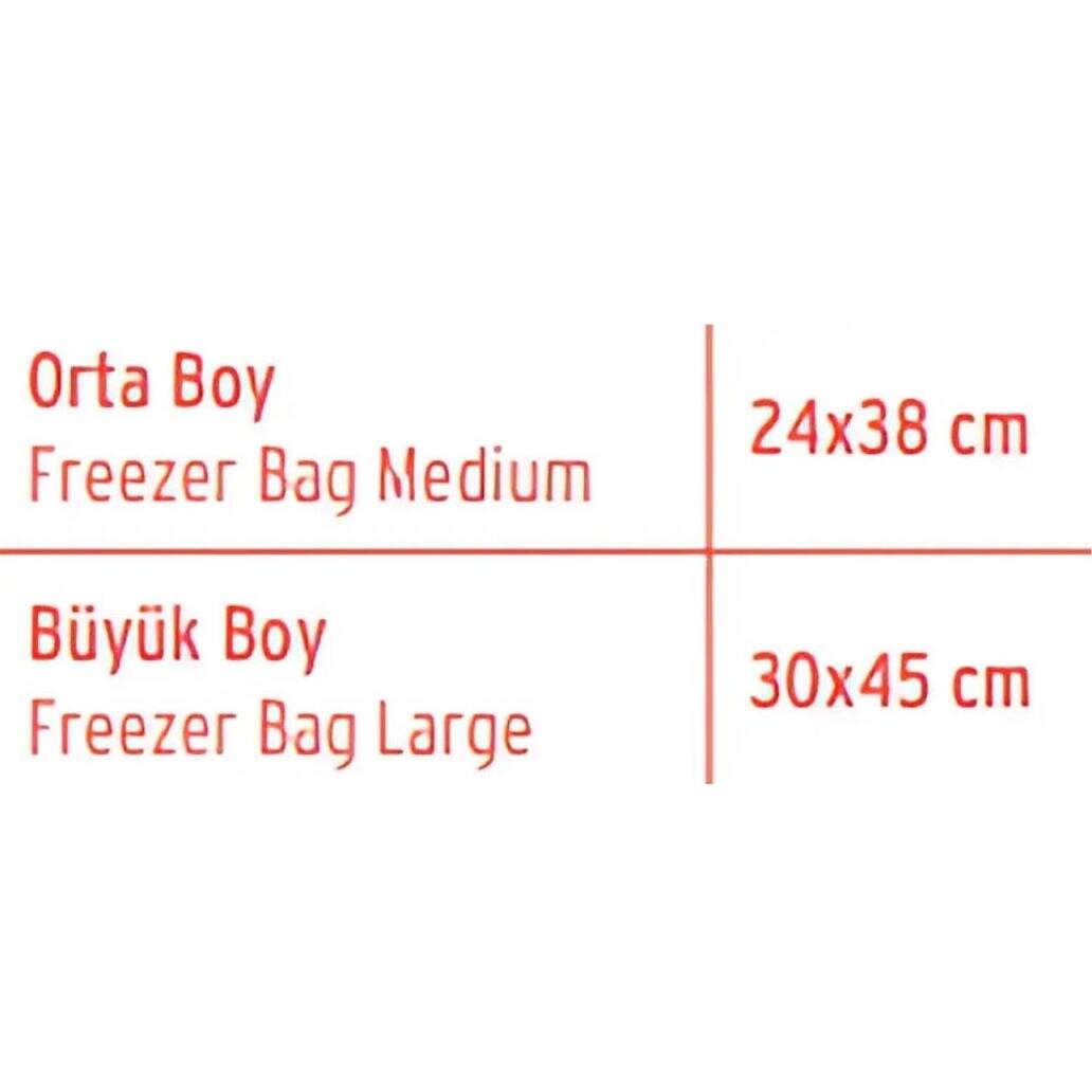 Koroplast Orta Boy Buzdolabı Poşeti 24 x 38 cm, 20'li, 4 Al 3 Öde