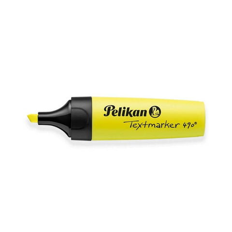 Pelikan Fosforlu Kalem 490, Geniş Uçlu, Not ve Metin Vurgulama, Sarı
