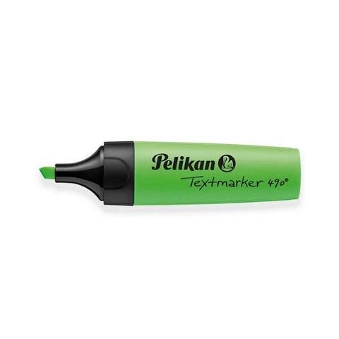 Pelikan Fosforlu Kalem 490, Geniş Uçlu, Not ve Metin Vurgulama, Yeşil