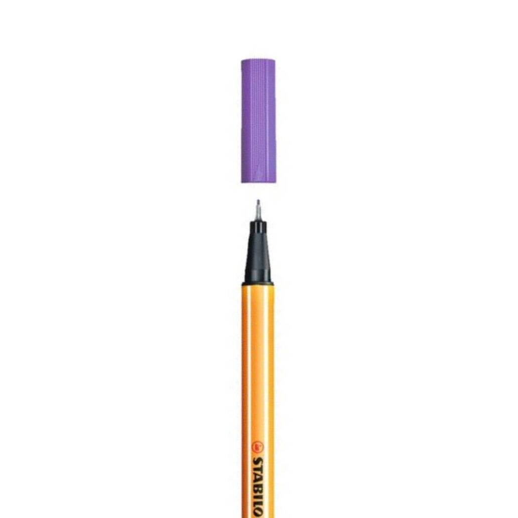 Stabilo Point 88 Fineliner Kalem, 0.4 mm Uç, Metal Uçlu, Mor