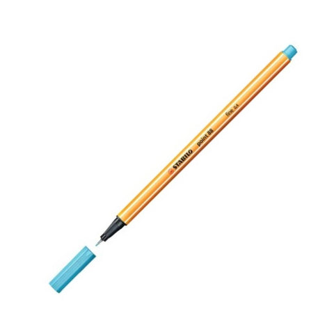 Stabilo Point 88 Fineliner Kalem, 0.4 mm Uç, Metal Uçlu, Uçuk Mavi