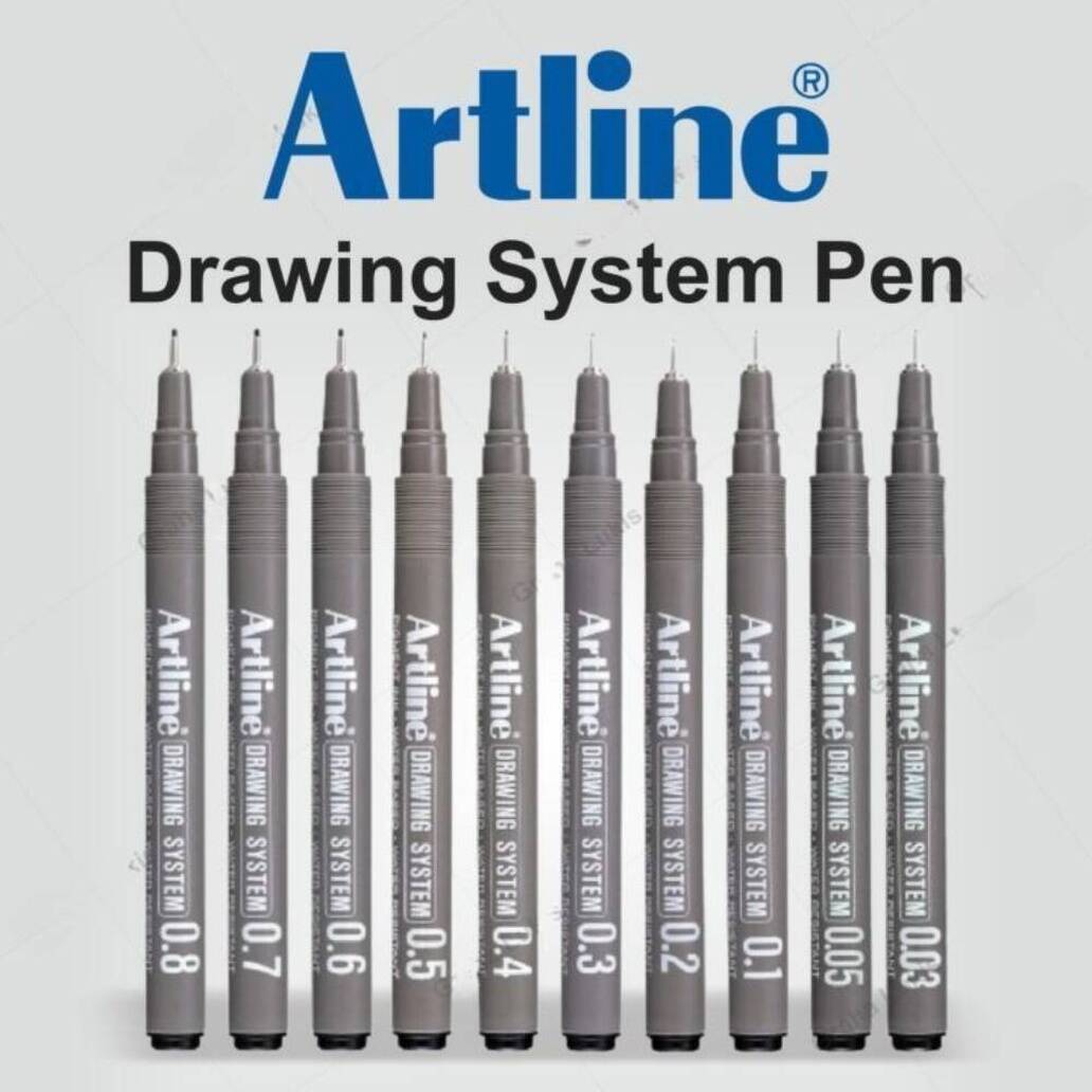 Artline Çizim Kalemi Drawing System 235, 0.5 Siyah, Asitsiz, Dayanıklı