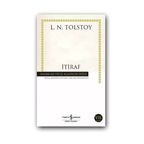 İtiraf, Lev Tolstoy, Klasik Rus Edebiyatı, Deneme, Karton Kapak