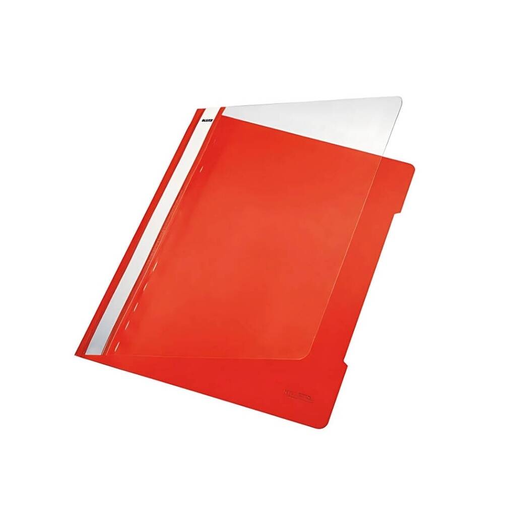 Leitz Telli Dosya, 50'li Paket, A4 Boyut, 2 Delikli Yapı, Kırmızı