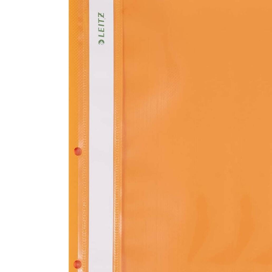 Leitz Telli Dosya, 50'li Paket, A4 Boyut, 2 Delikli Yapı, Turuncu