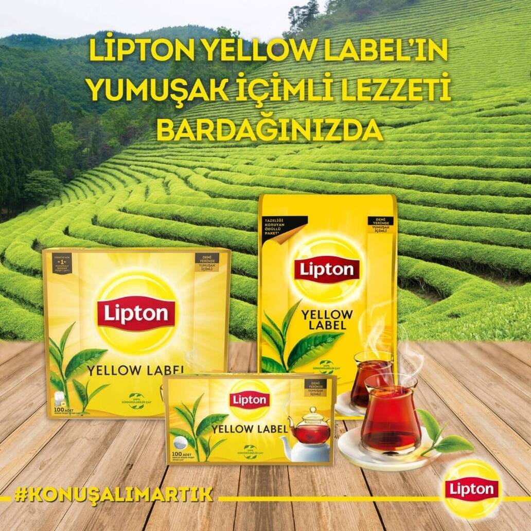 Lipton Bardak Poşet Çay, Yellow Label, 100'lü Paket, Lezzetli
