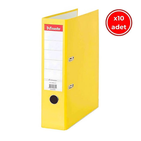 Esselte Büro Klasörü, 10 Adet, Ekonomik Geniş, Sarı