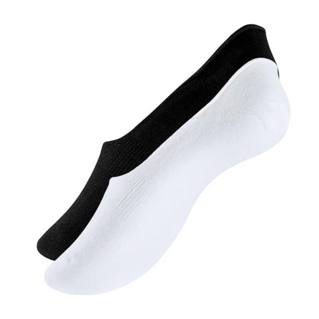 Meristanbul 2'li Unisex Babet Çorap, 43-46, %80 Pamuklu, Siyah- Beyaz