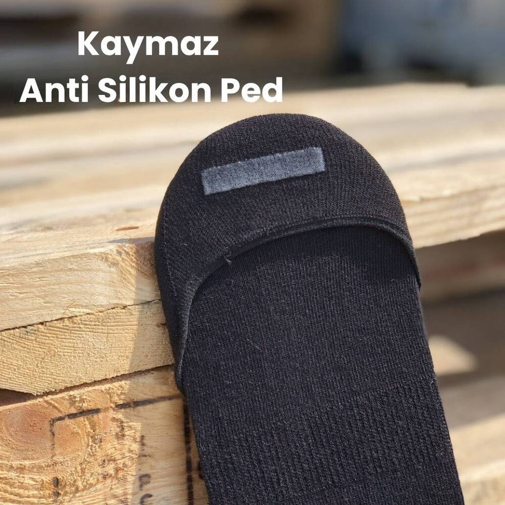 Meristanbul 2'li Unisex Babet Çorap, 43-46, %80 Pamuklu, Siyah- Beyaz