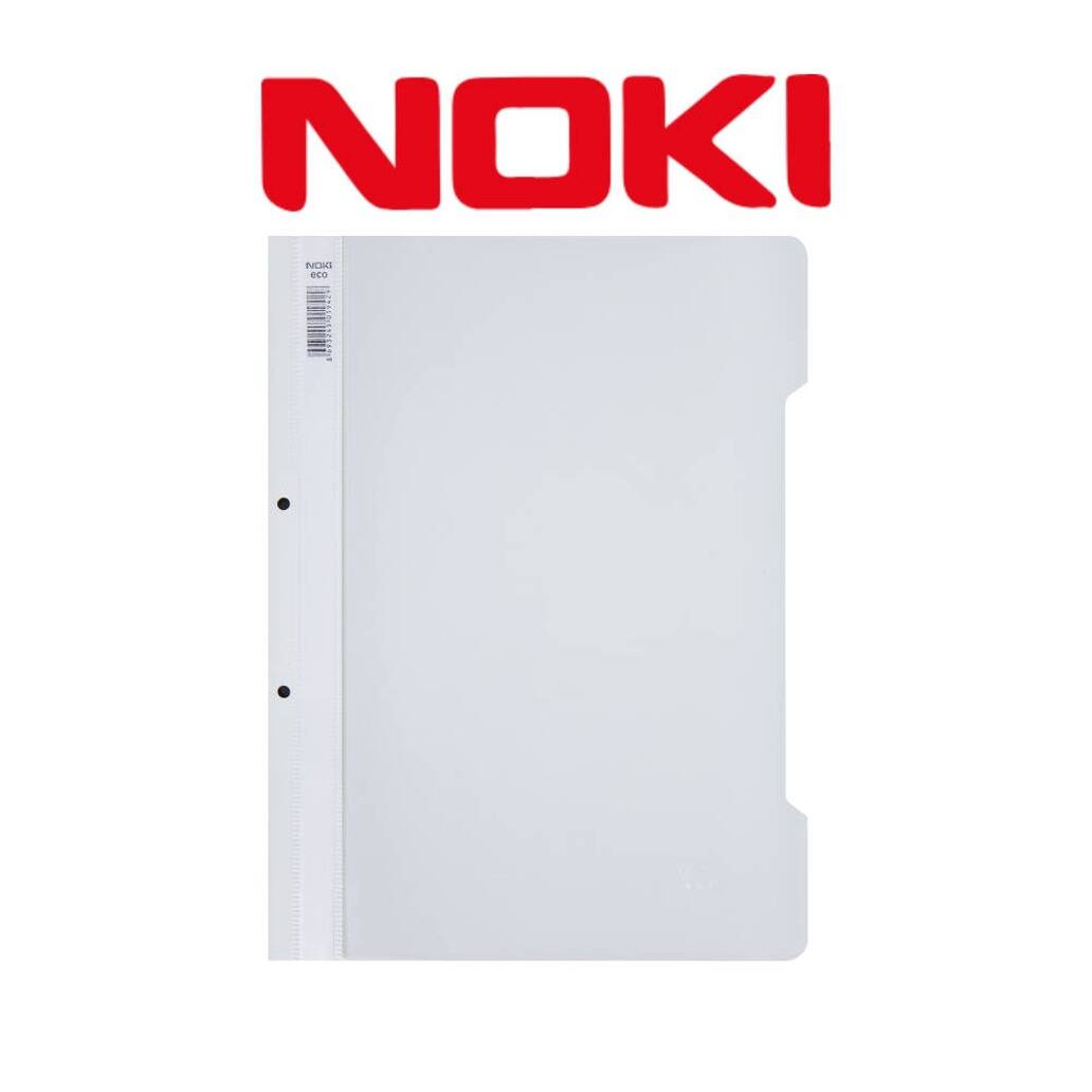 Noki Eco Telli Dosya, 10 Adet, 50'li Paket, A4 Boyut, 2 Delikli, Beyaz
