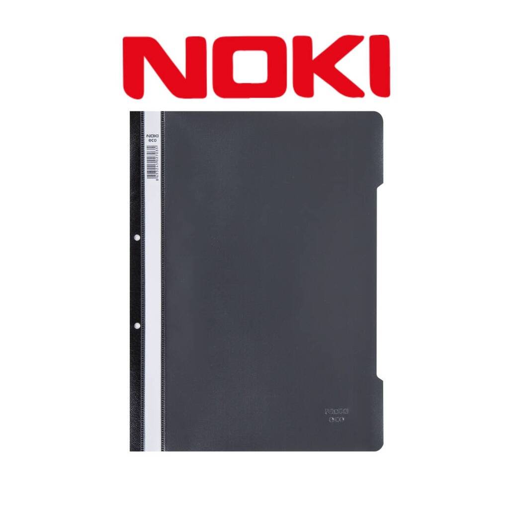 Noki Eco Telli Dosya, 10 Adet, 50'li Paket, A4 Boyut, 2 Delikli, Siyah