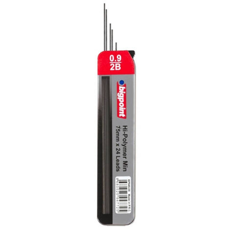 Bigpoint Kalem Ucu, 0.9 mm, 2B, 75 mm, 24'lü Tüp