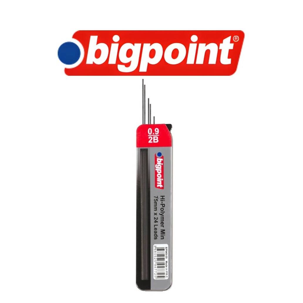 Bigpoint Kalem Ucu, 0.9 mm, 2B, 75 mm, 24'lü Tüp