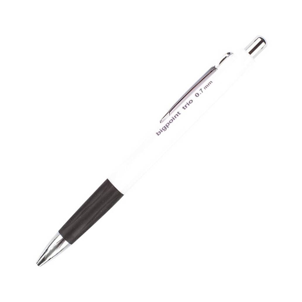 Bigpoint Trio Versatil Kalem, 0.7 mm, Gizlenebilir Uçlu, Beyaz