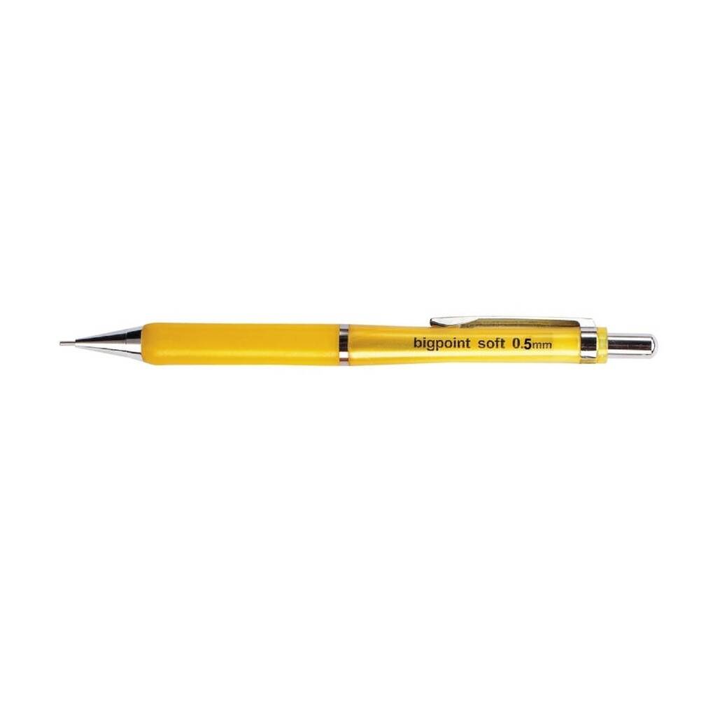 Bigpoint Soft Versatil Kalem, 0.5 mm, Metal Uçlu, Sarı