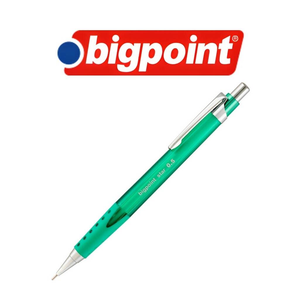 Bigpoint Star Versatil Kalem, 0.5 mm, Metal Uçlu, Yeşil