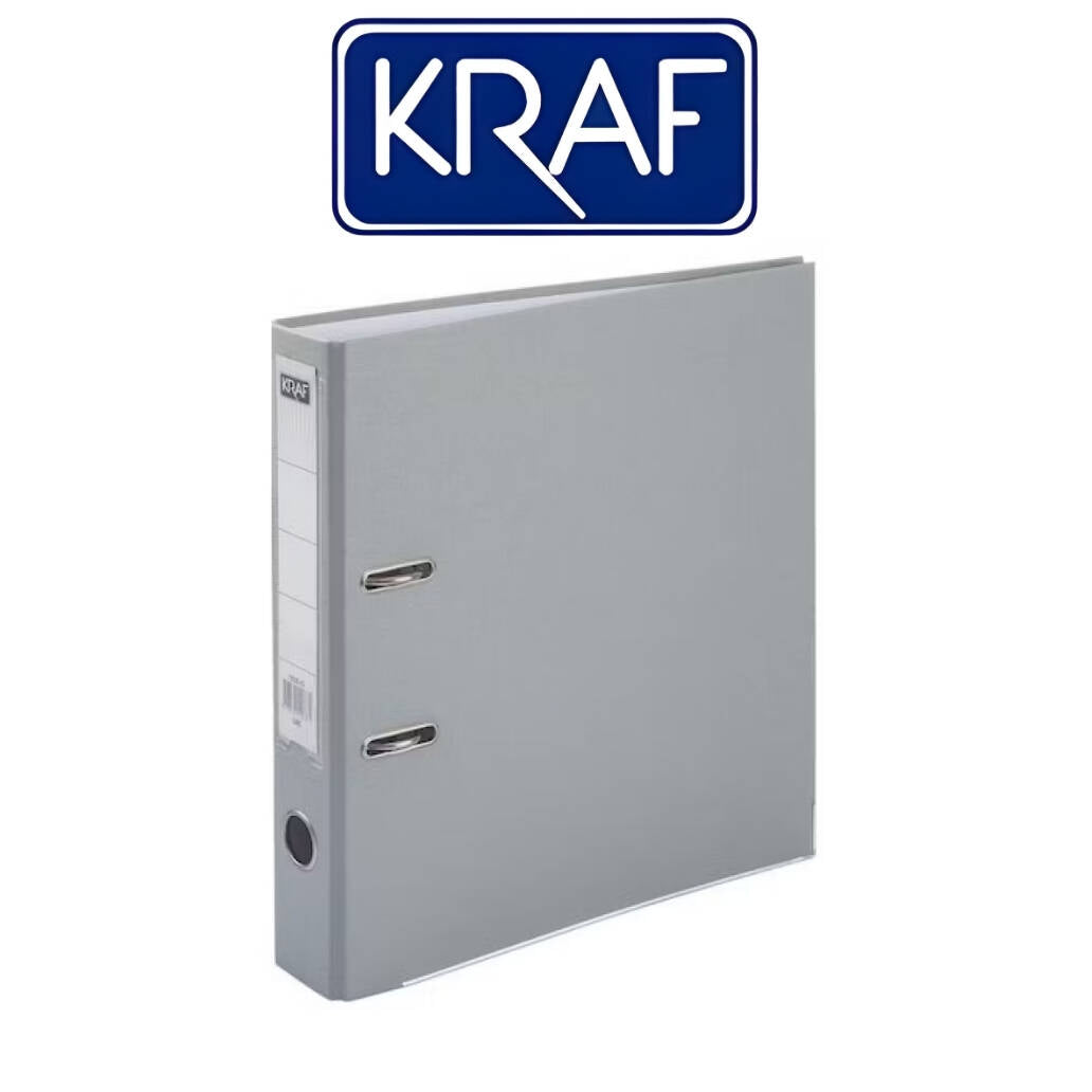 Kraf Büro Klasörü, Dar, A4 Boyut, 2 Halkalı, Gri
