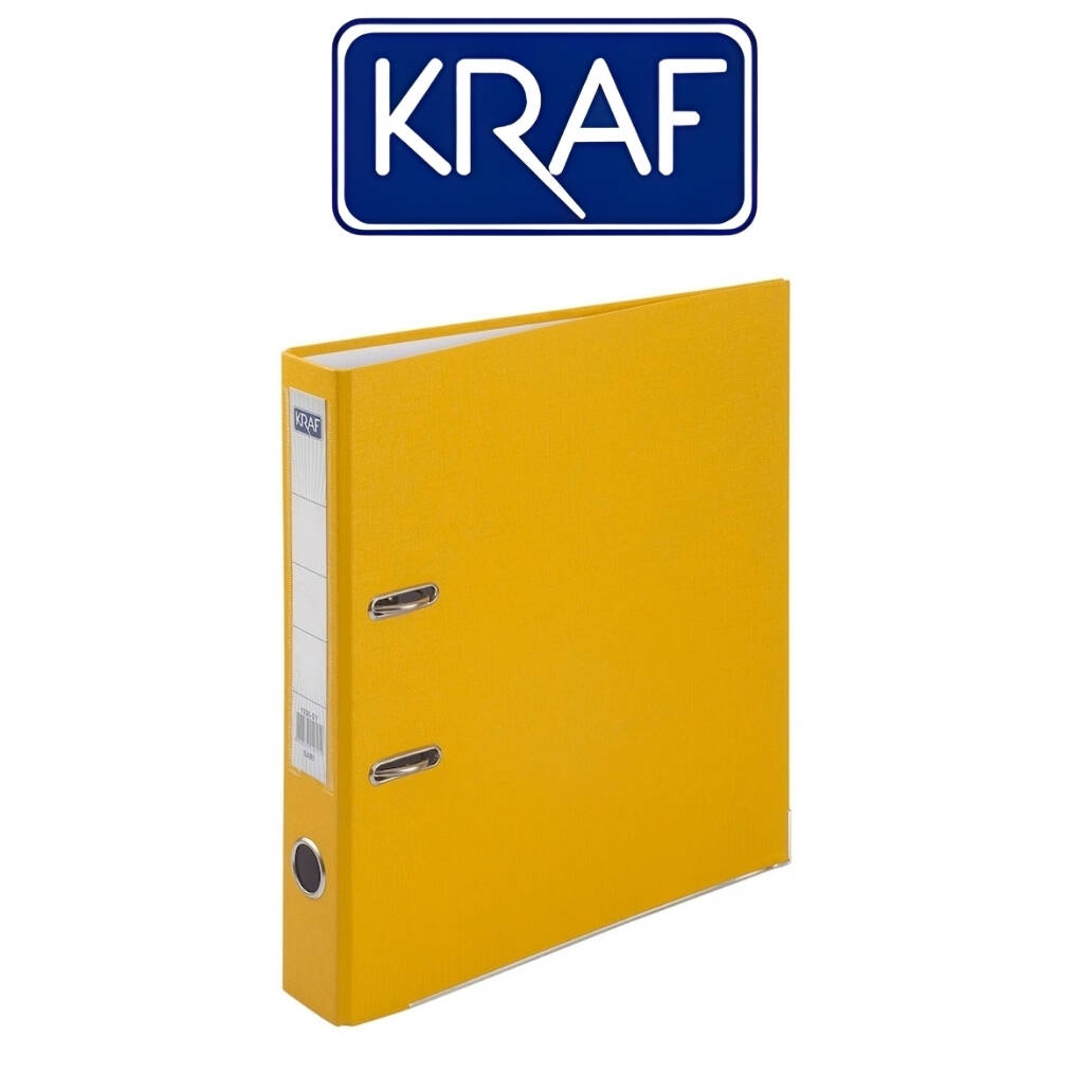Kraf Büro Klasörü, Dar, A4 Boyut, 2 Halkalı, Sarı