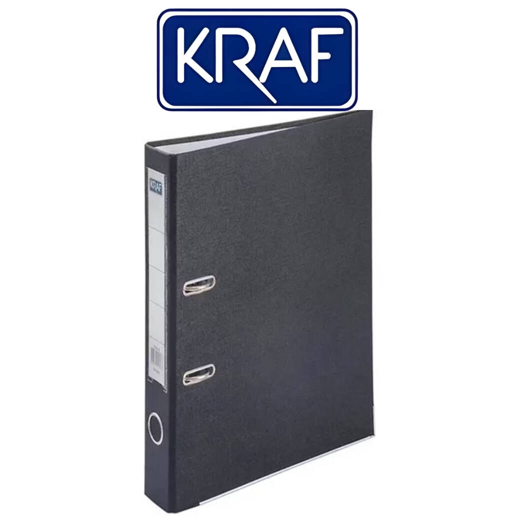 Kraf Büro Klasörü, Dar, A4 Boyut, 2 Halkalı, Siyah