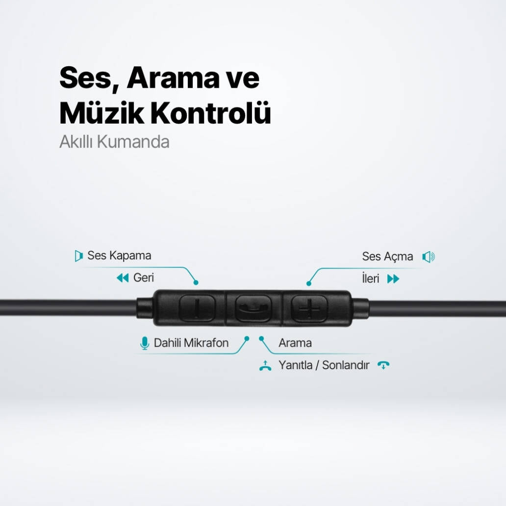 Ttec Rio 2 Kulakiçi Kulaklık, USB-C, Stereo Mikrofonlu, Siyah