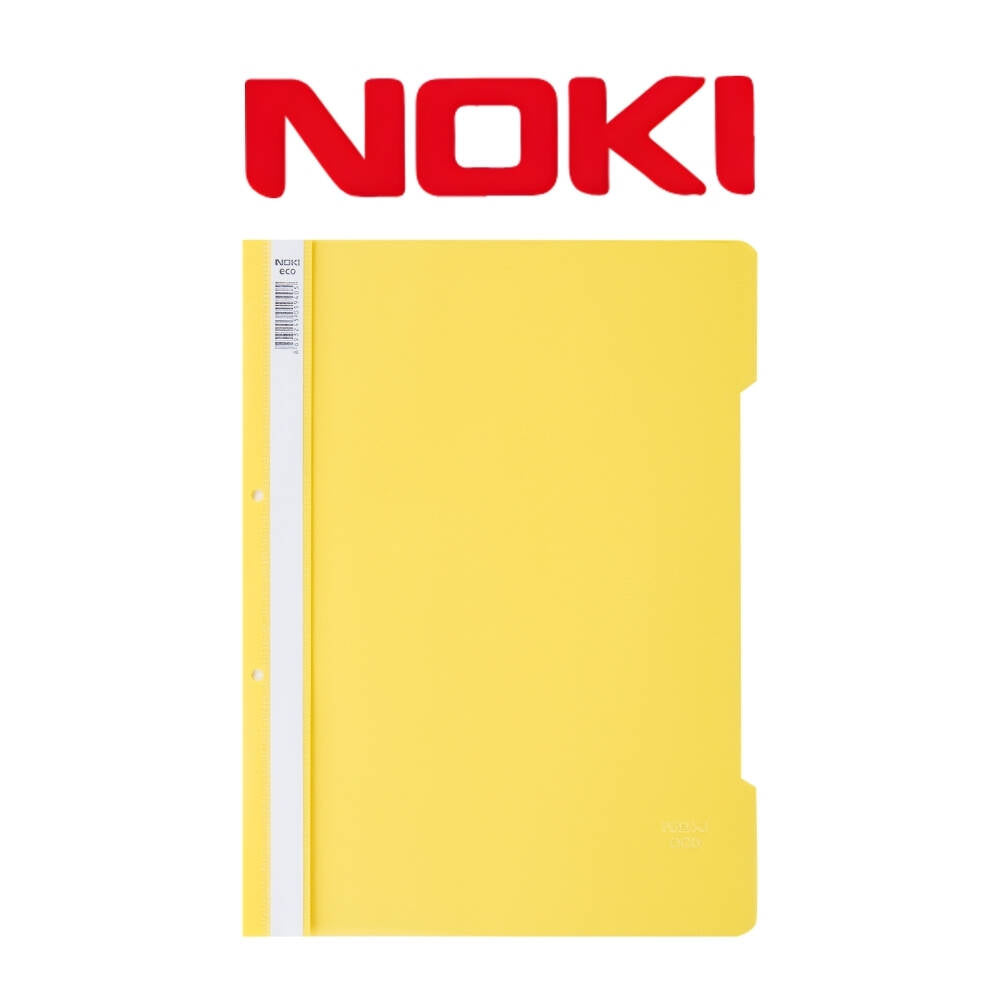 Noki Eco Telli Dosya, 50'li Paket, A4 Boyut, 2 Delikli Yapı, Sarı
