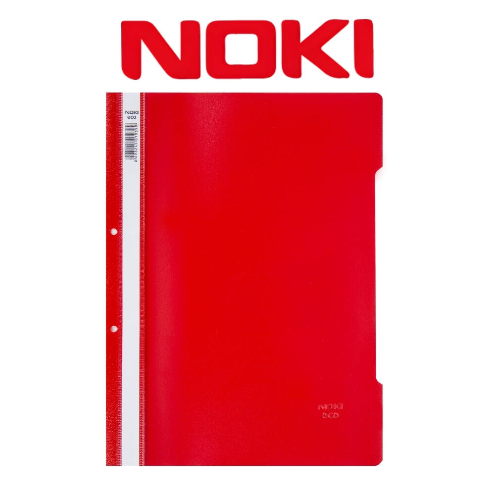 Noki Eco Telli Dosya, 50'li Paket, A4 Boyut, 2 Delikli Yapı, Kırmızı