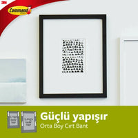 3M Command | Cırt Cırt Bant, Orta Boy, 4'lü Set, İz Bırakmaz ve Güçlü Tutuculuk görseli