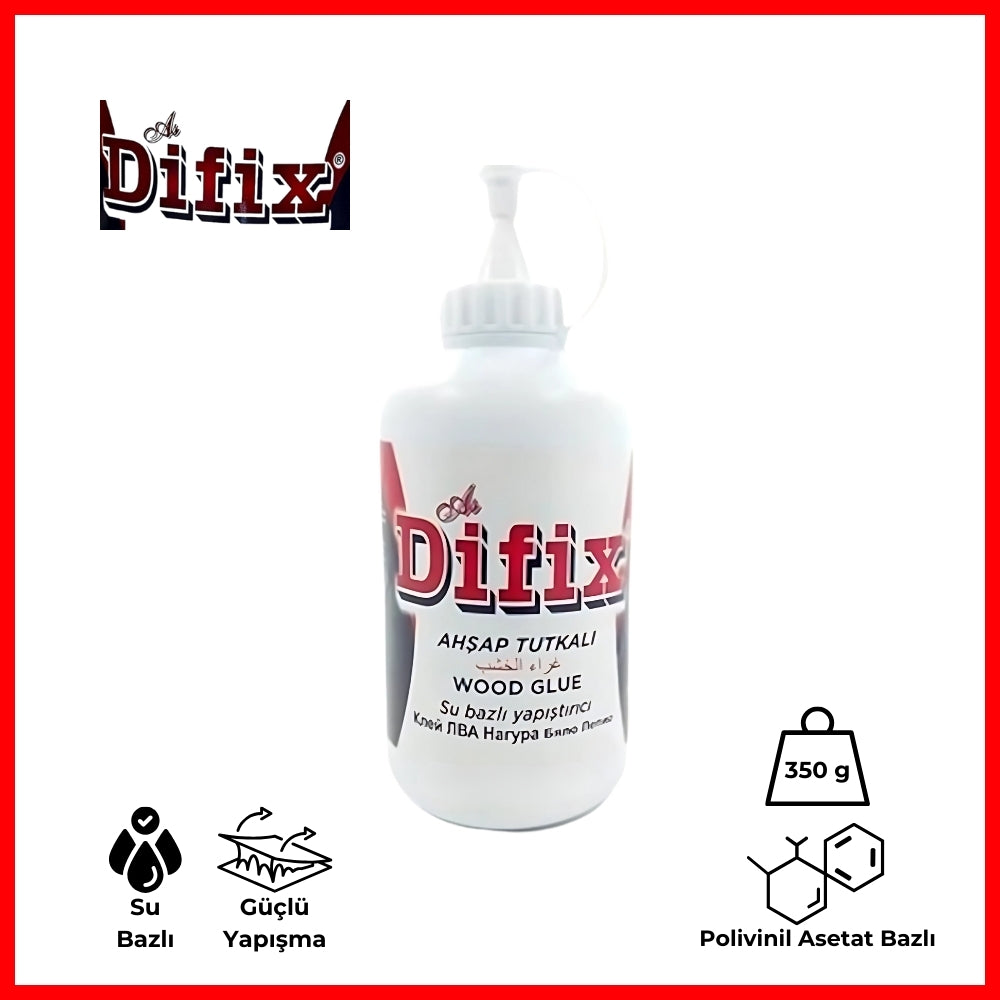 Difix | Ahşap Tutkalı, Su Bazlı Yapıştırıcı, 350 gram - Rodoplu Store